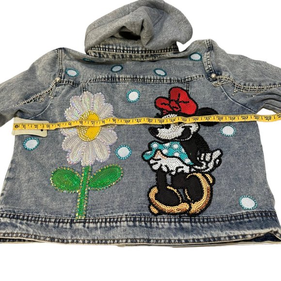 (H-217) Minnie Mouse Embellished Denim Jacket Size XL - Picture 10 of 13